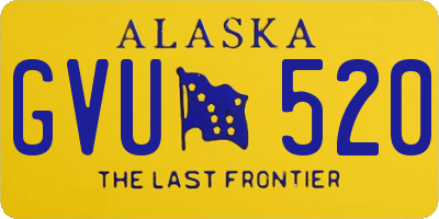 AK license plate GVU520