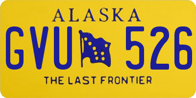 AK license plate GVU526