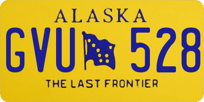 AK license plate GVU528