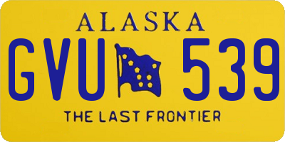 AK license plate GVU539