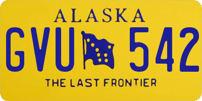 AK license plate GVU542