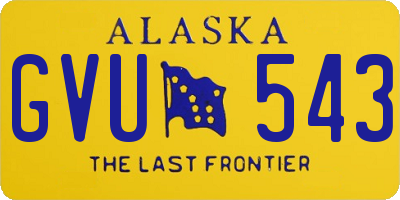 AK license plate GVU543