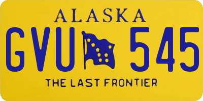 AK license plate GVU545