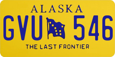 AK license plate GVU546
