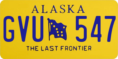 AK license plate GVU547