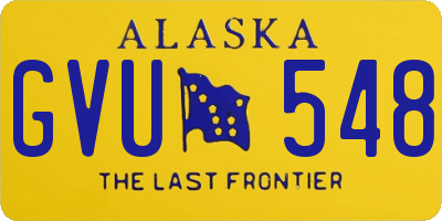 AK license plate GVU548