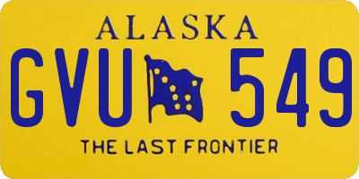 AK license plate GVU549