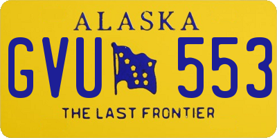 AK license plate GVU553