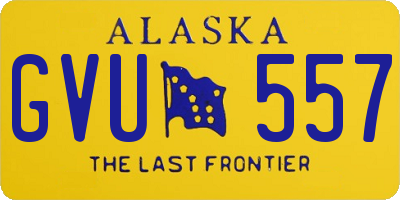 AK license plate GVU557