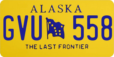 AK license plate GVU558