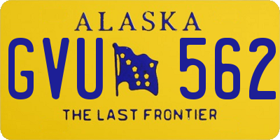 AK license plate GVU562