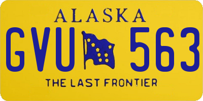 AK license plate GVU563