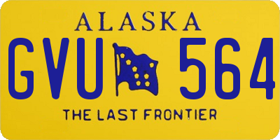 AK license plate GVU564