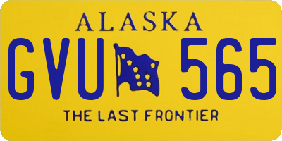 AK license plate GVU565