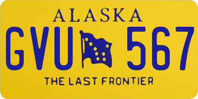 AK license plate GVU567