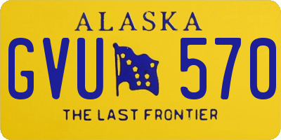 AK license plate GVU570