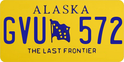 AK license plate GVU572