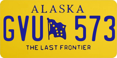 AK license plate GVU573