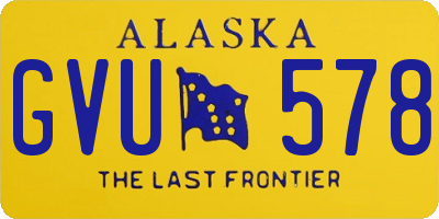 AK license plate GVU578