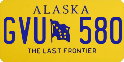 AK license plate GVU580