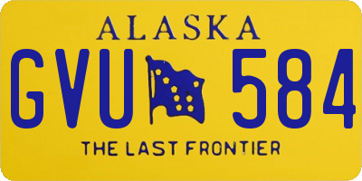 AK license plate GVU584