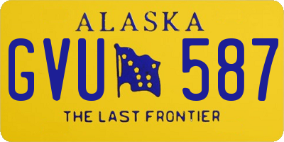 AK license plate GVU587