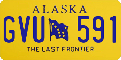 AK license plate GVU591