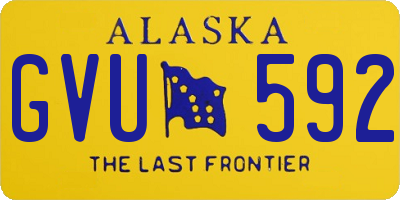 AK license plate GVU592