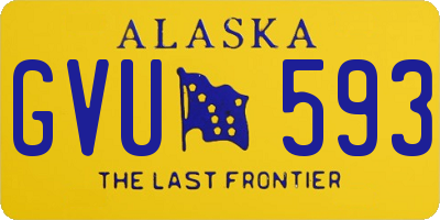 AK license plate GVU593