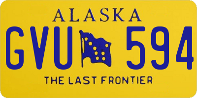 AK license plate GVU594