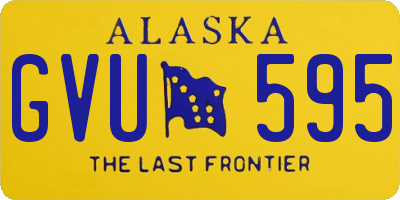 AK license plate GVU595