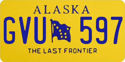 AK license plate GVU597