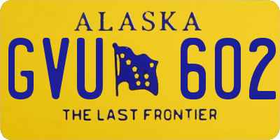 AK license plate GVU602