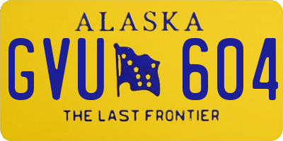 AK license plate GVU604