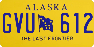 AK license plate GVU612