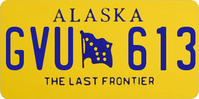 AK license plate GVU613