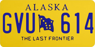 AK license plate GVU614