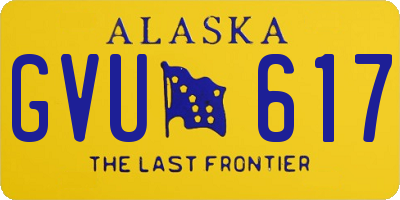 AK license plate GVU617