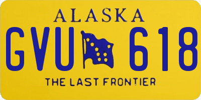 AK license plate GVU618