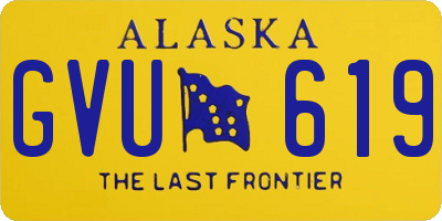 AK license plate GVU619