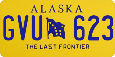 AK license plate GVU623