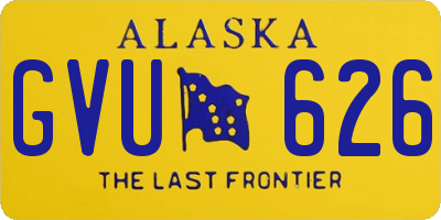 AK license plate GVU626