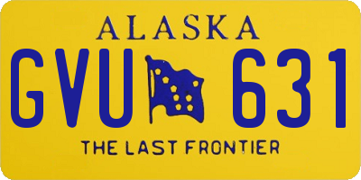 AK license plate GVU631