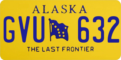 AK license plate GVU632