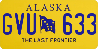 AK license plate GVU633