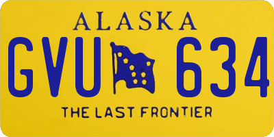 AK license plate GVU634