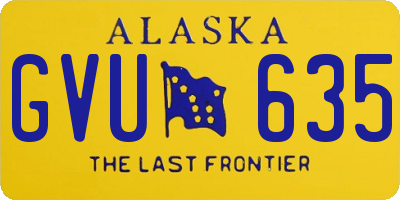 AK license plate GVU635