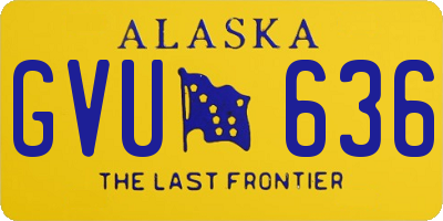 AK license plate GVU636