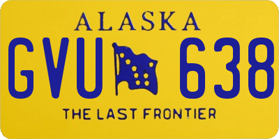 AK license plate GVU638