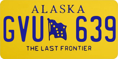 AK license plate GVU639